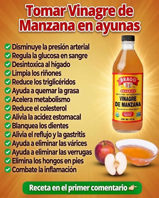 🍎 Vinagre de Manzana en Ayunas: Un Hábito Popular para el Bienestar Diario