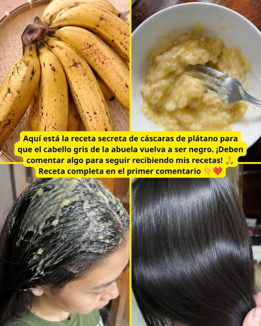 Cáscaras de Plátano: Cómo Pueden Contribuir al Cuidado del Cabello Gris y Apagado
